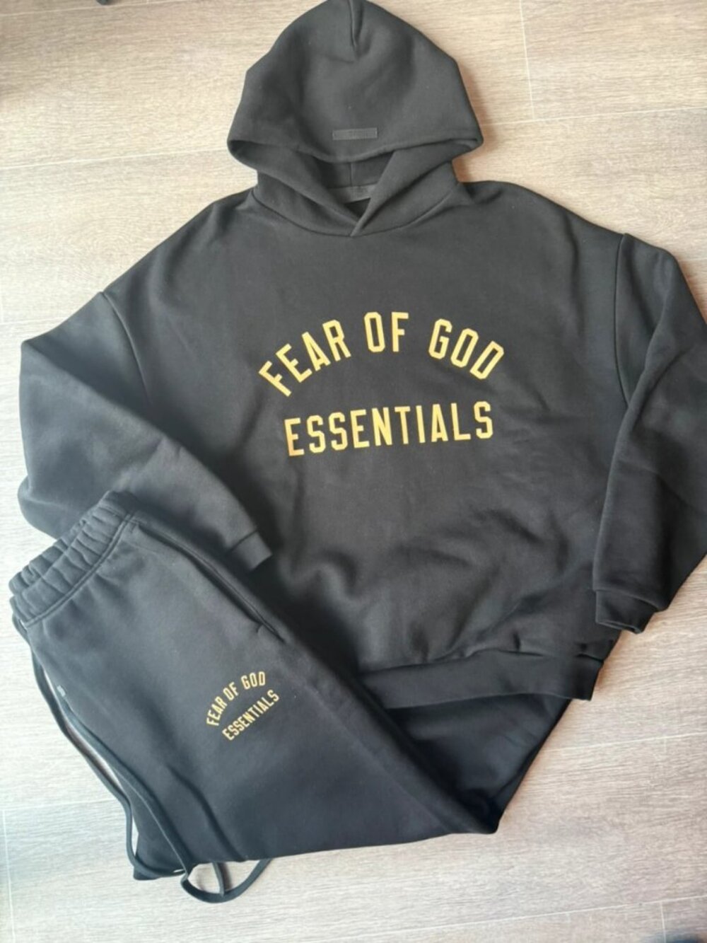 Fear of God Essentials Hoodie & Joggers Tracksuit Black Size S
